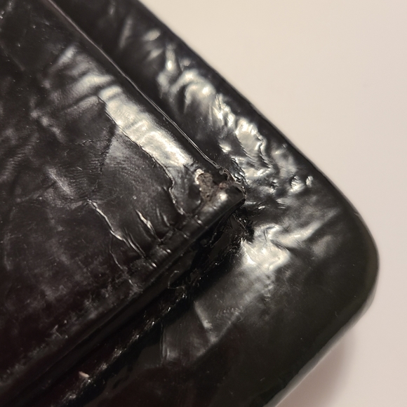 Slim Black Clutch Faux Leather Flat Wallet - Picture 11 of 11